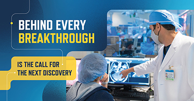 behind every breakthrough is a call for the next discovery Graphic